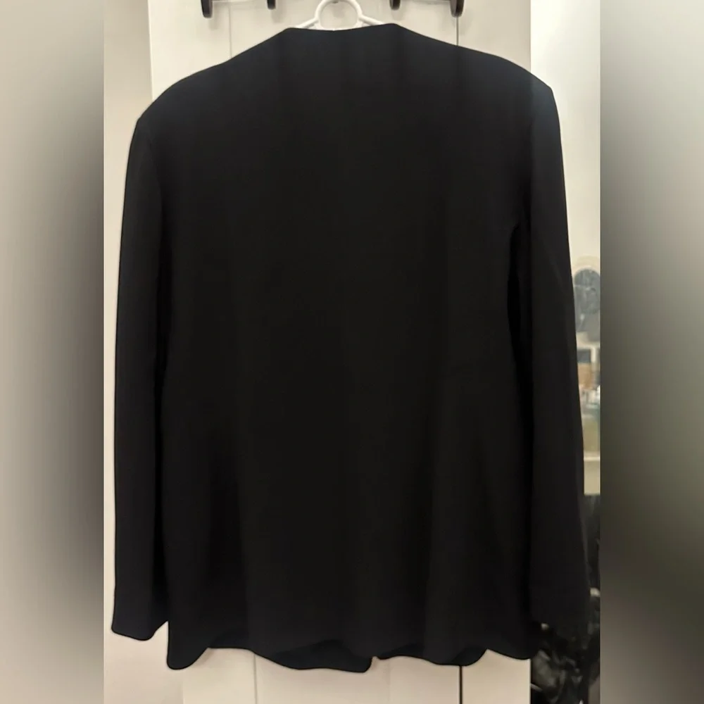 THE ROW black Alda blazer jacket double breasted shawl lapels New w/tags $2800 - Picture 8 of 16